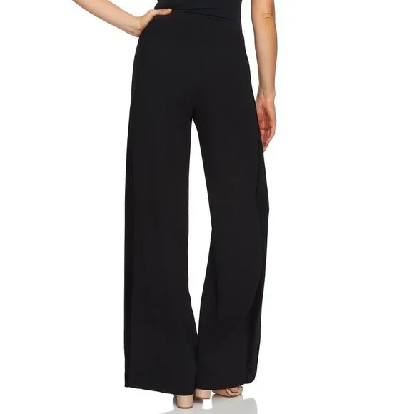 NWT Womens Size 0 0x32 or 2 2x32 Cece Black Velveteen Stripe Wide Leg Pants - Picture 3 of 3